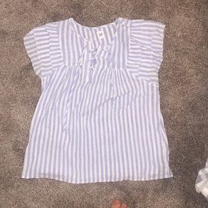GAP blue and white striped shirt